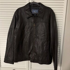 G.H. Bass & Co. Men's Dark Brown Vegan Leather Jacket